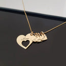 SYRA com Amor - Colar de corações com nome personalizado para mãe