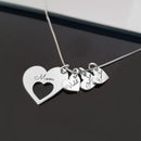 SYRA com Amor - Colar de corações com nome personalizado para mãe
