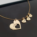 SYRA com Amor - Colar de corações com nome personalizado para mãe