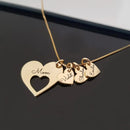 SYRA com Amor - Colar de corações com nome personalizado para mãe