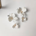 Brincos de cerâmica com flores artesanais, estilos mistos