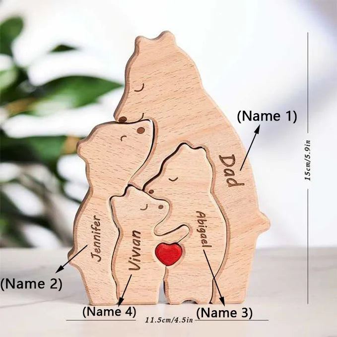 Quebra-cabeça de de urso personalizado