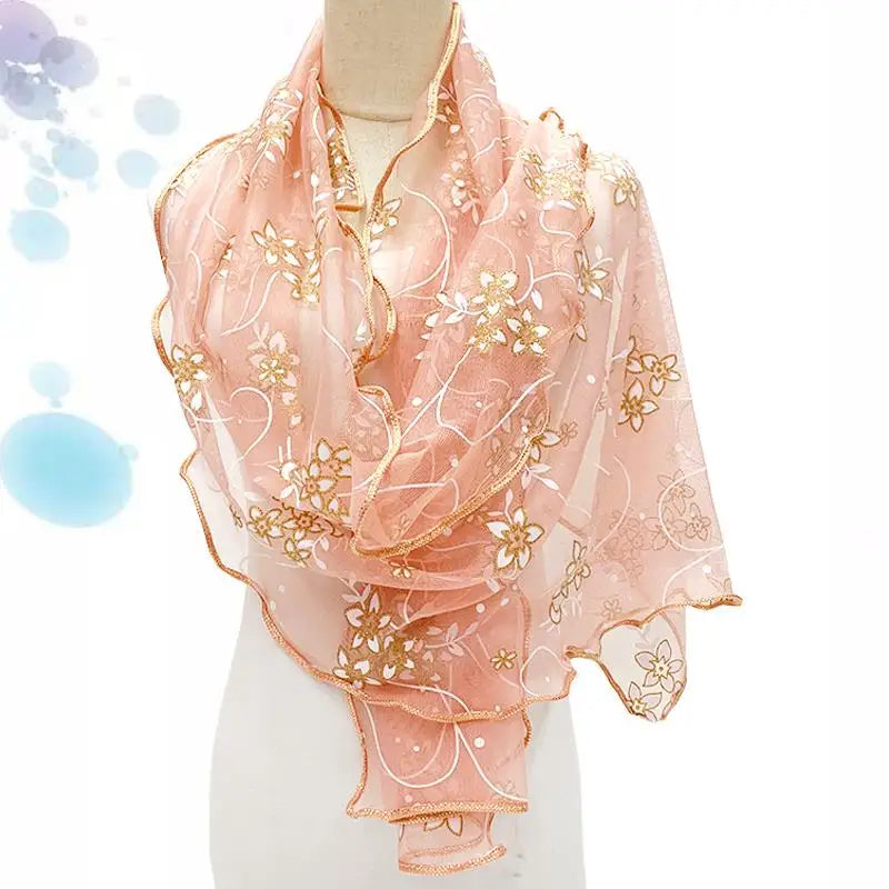 Cachecol de renda feminino