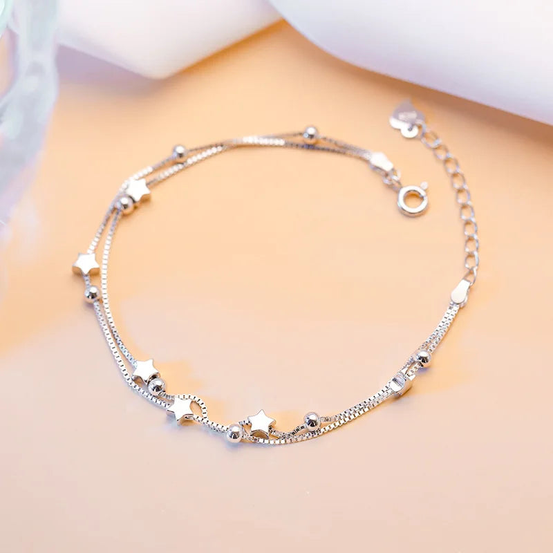 Pulseiras de prata esterlina 925