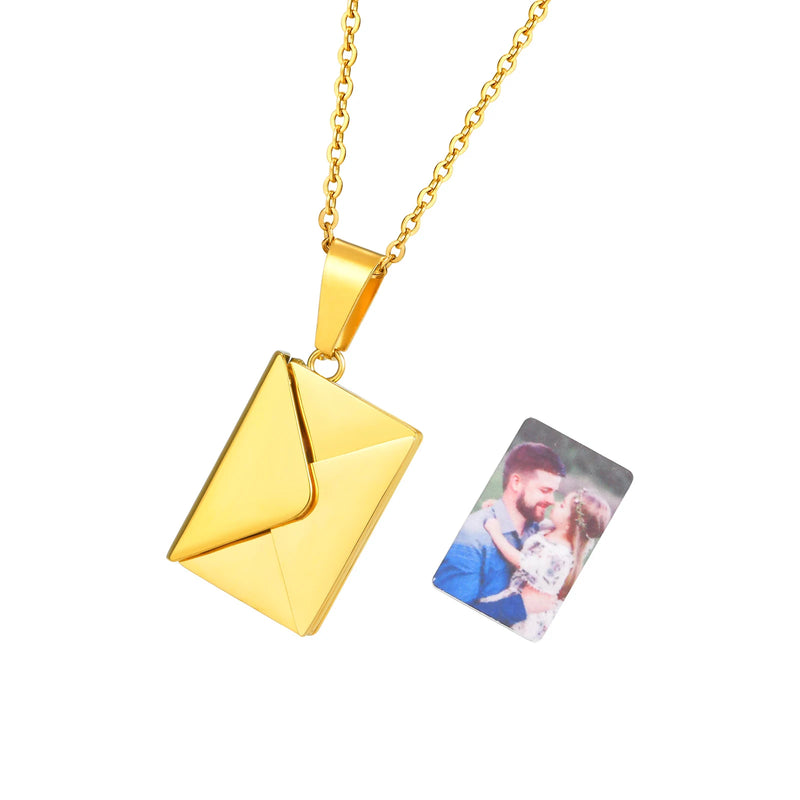 Para Sempre em Mim - Colar com medalhão de foto personalizado