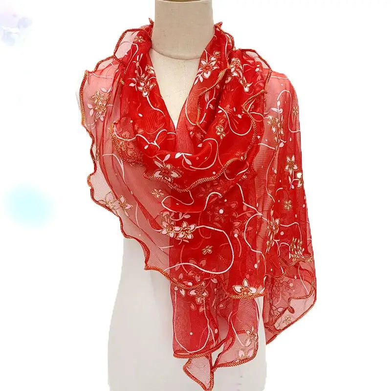 Cachecol de renda feminino