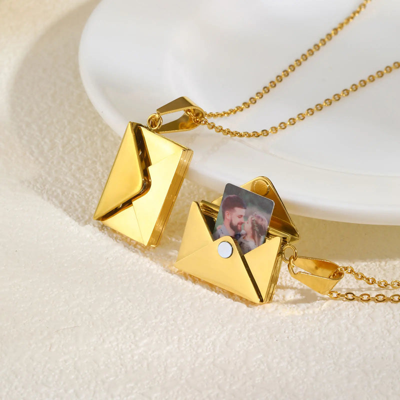 Para Sempre em Mim - Colar com medalhão de foto personalizado