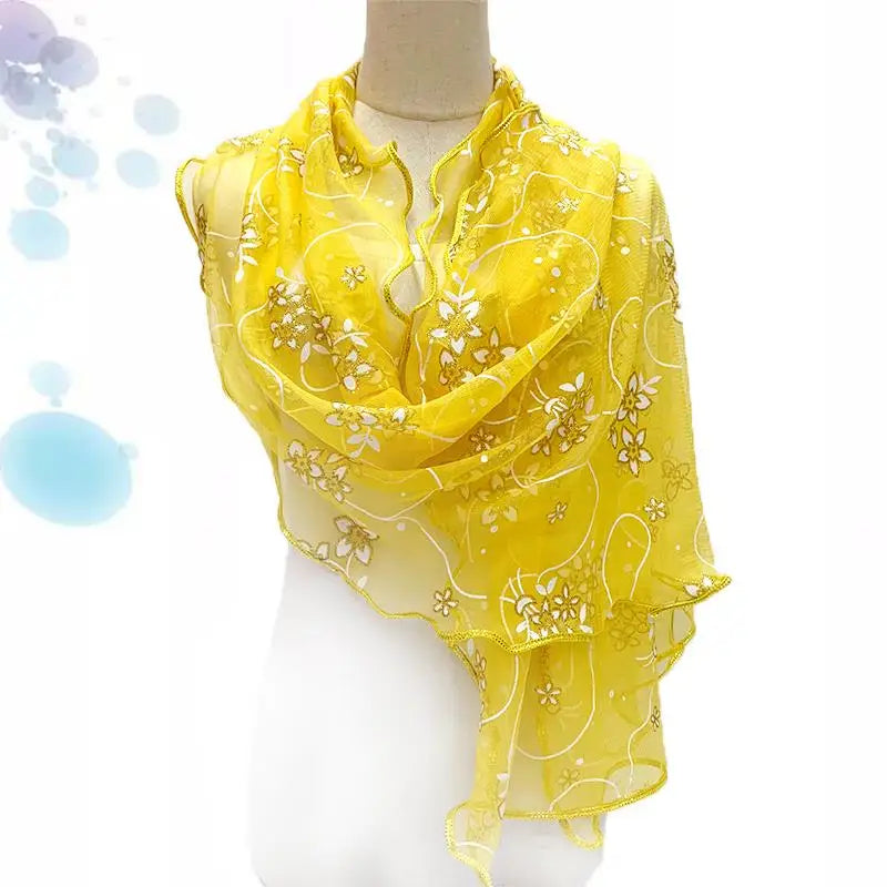 Cachecol de renda feminino